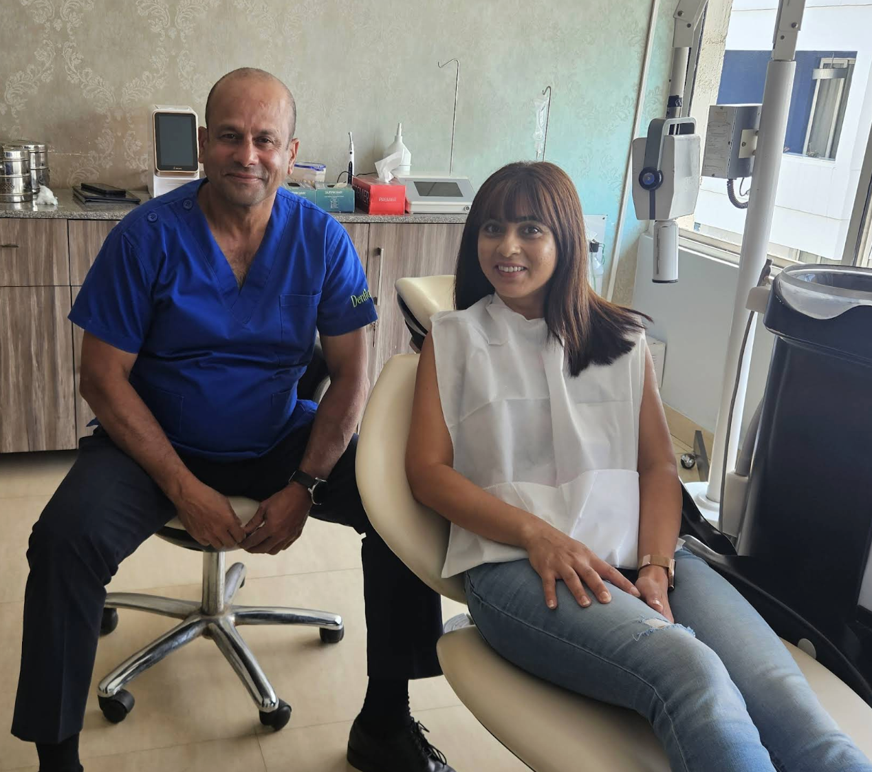 Female patient with Dr. Parambi