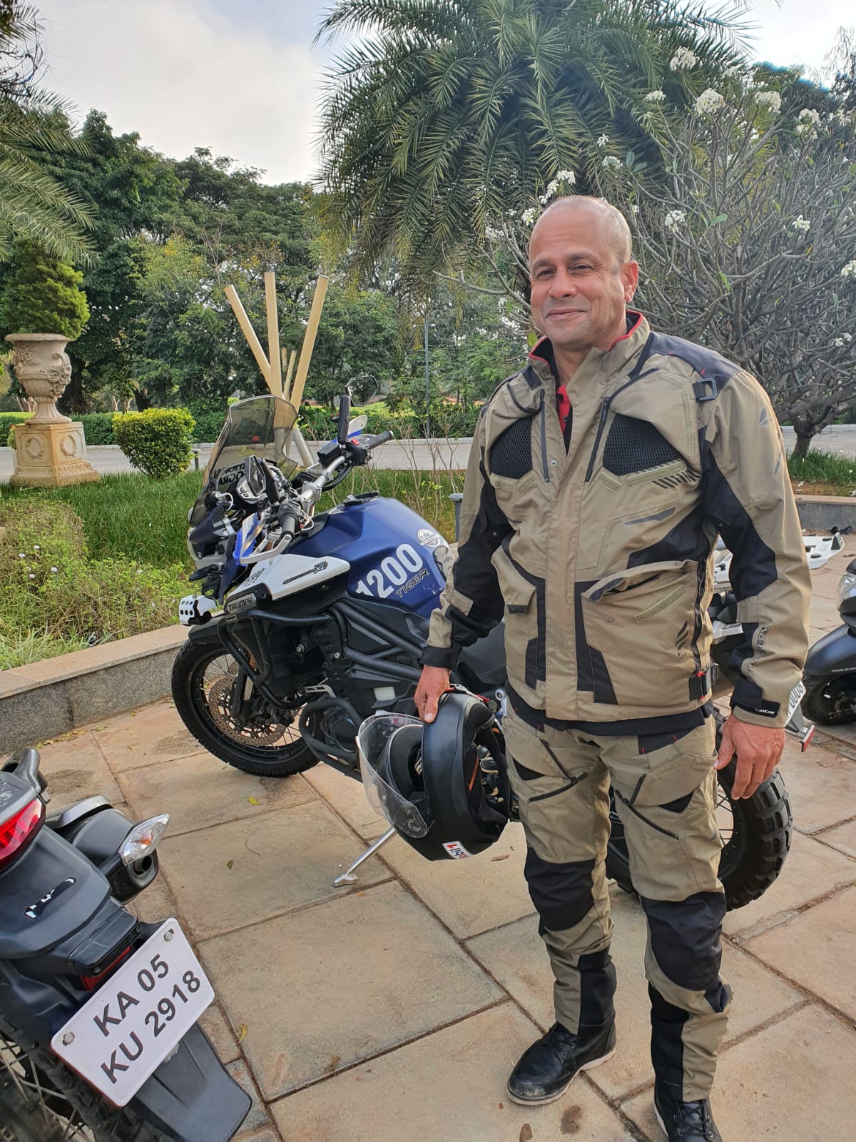 Dr. Raphael with his motorcycle
